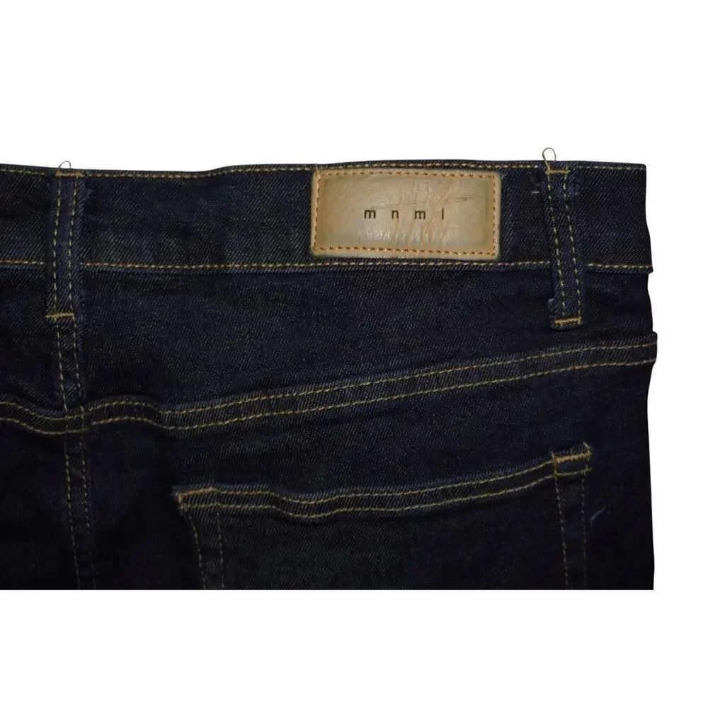 MNML Skeleton Bone Patch Jeans Men’s Size 38 – Dark Wash Denim